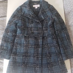 Jessica Simpson dress coat. Youth size 10. Black and blue